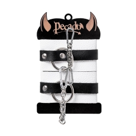 Бело-черные наручники Pecado