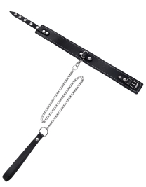 Ошейник из кожи с поводком Pecado